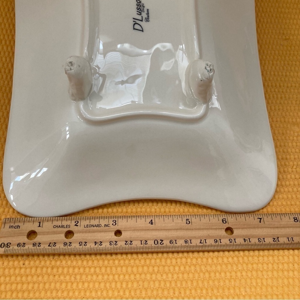 Vintage D’Lusso Serving Dish With Faux Rhinestones 9.5”x 7.5” - Picture 7 of 8